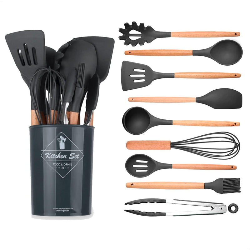 Conjunto De Utensílios De Silicone; Jogo De Utensílios Silicone; Conjunto De Cozinha Silicone