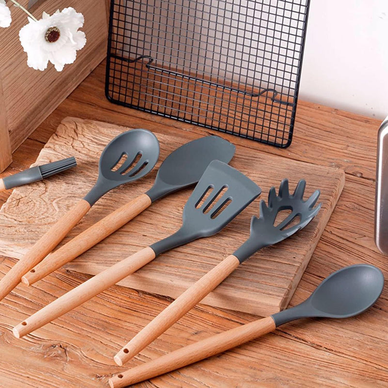 Conjunto De Utensílios De Silicone; Jogo De Utensílios Silicone; Conjunto De Cozinha Silicone