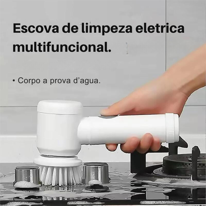 Escova De Limpeza Eletrica Recarregável