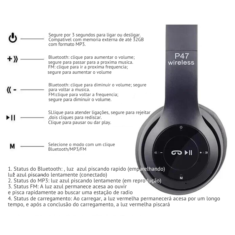 Headset Bluetooth Olive Leaf