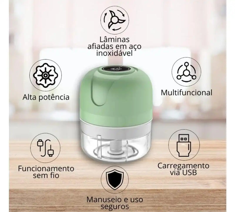 Mini Processador Triturador Elétrico